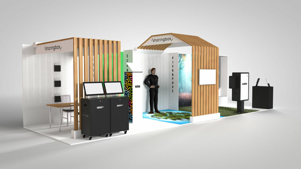 3d preview of a stand for sharingbox